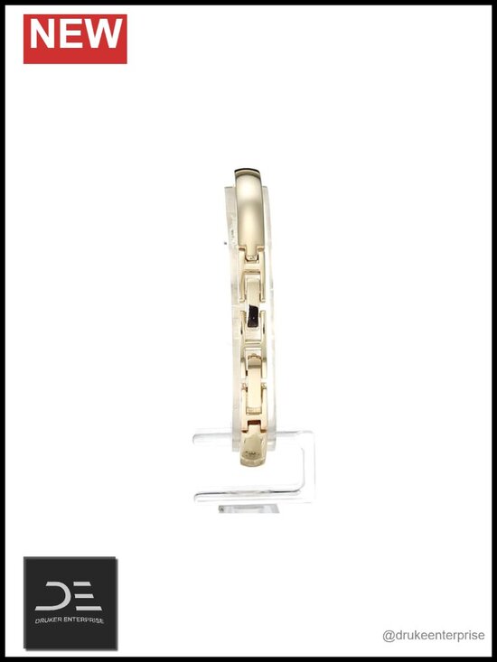 Premium Crystal Accented Watch and Bracelet Set, Gold-Tone Mesh Bangle main image 4